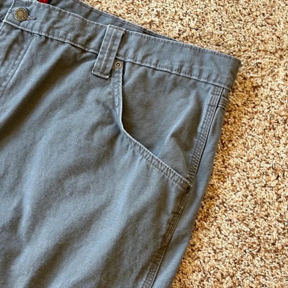 Wrangler Men Cargo Pants Workwear Ripstop Tactical 42x30 Gray Reinforced Pockets